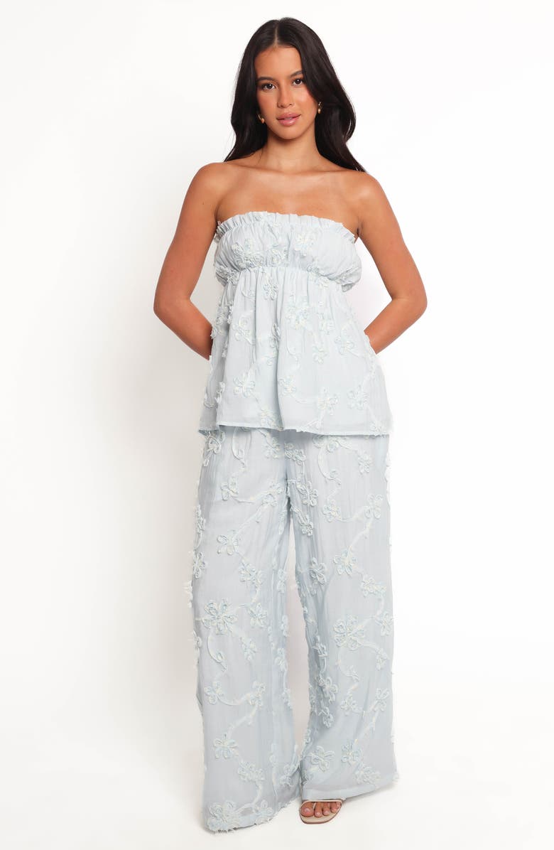 Petal & Pup Robin Soutache Wide Leg Pants, Alternate, color, Pale Blue