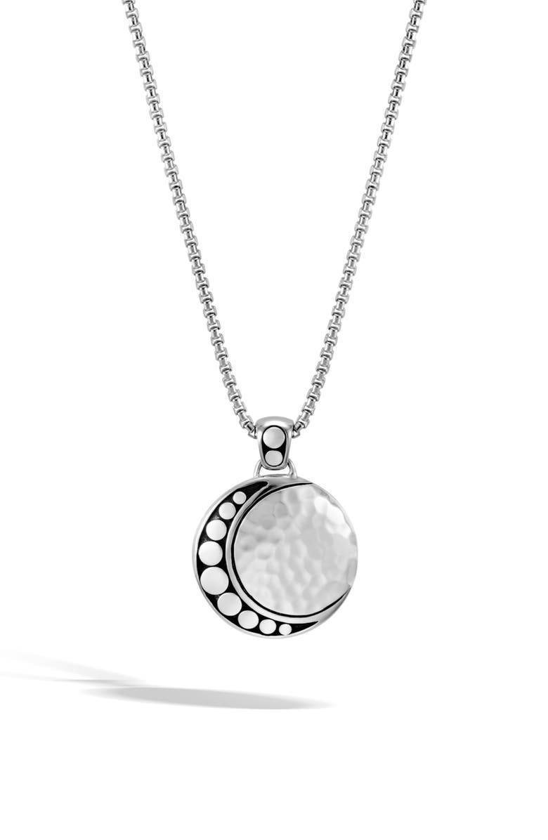 John Hardy Dot Moon Phase Pendant Necklace, Main, color, 