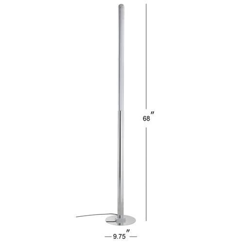 Jonathan Y Roxanna 68" Integrated Led Metal Floor Lamp In Chrome