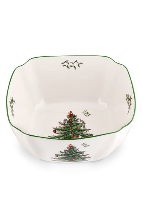 Christmas Tree Large Square Bowl