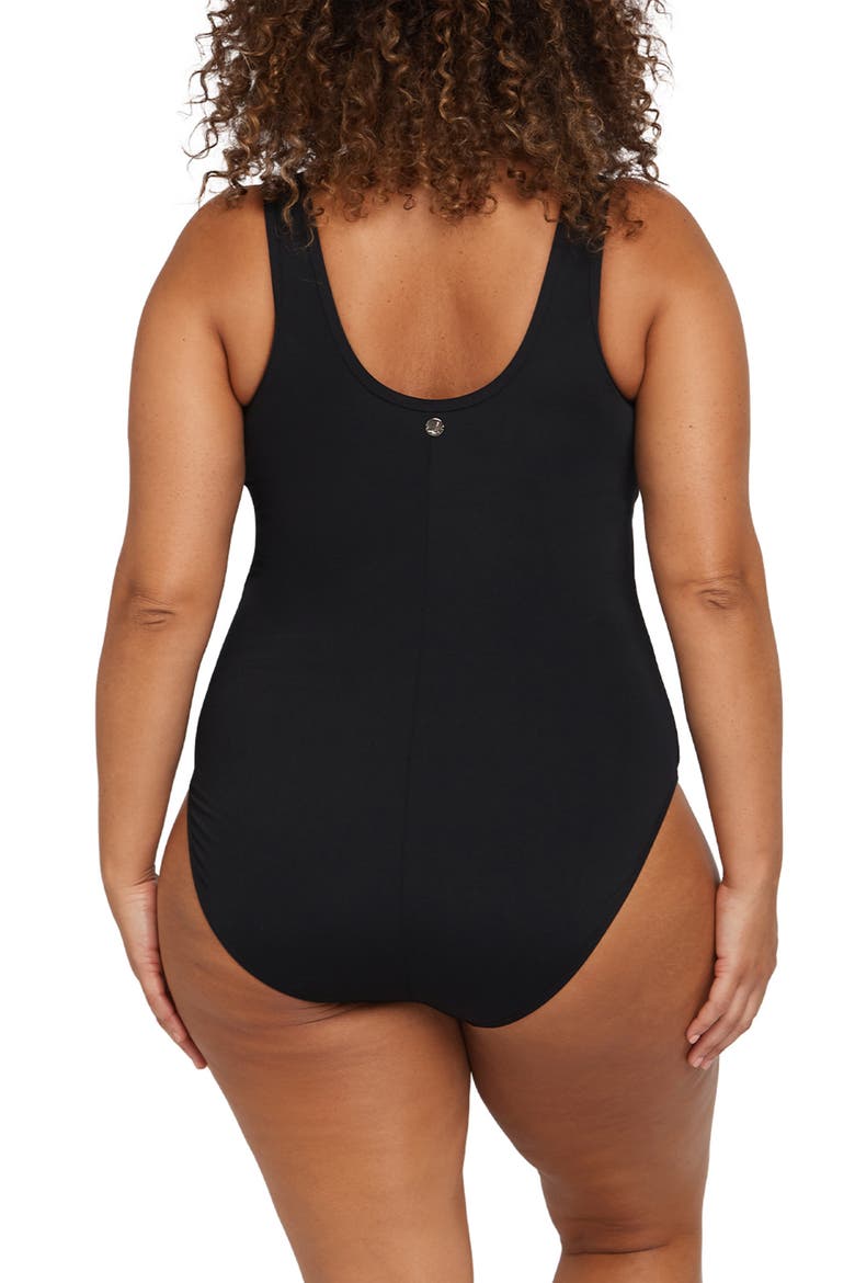 Natare Chlorine Resistant One-Piece Swimsuit, Alternate, color, BLACK