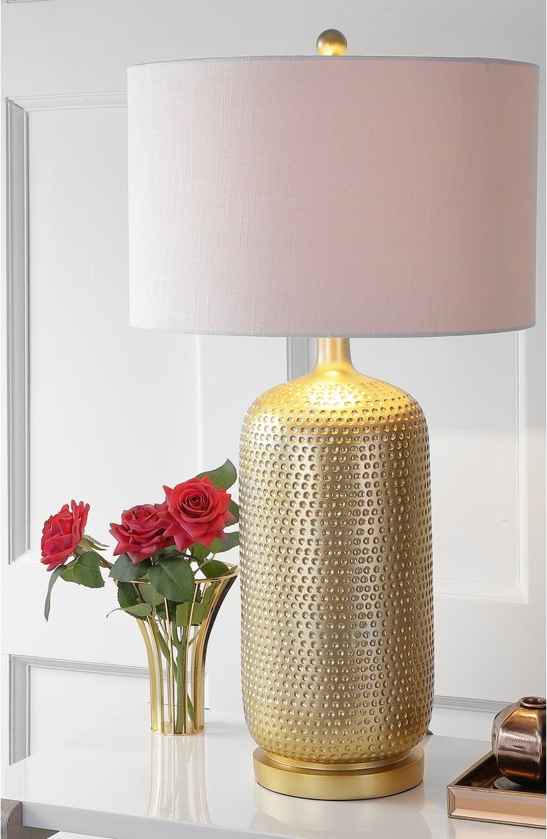 JONATHAN Y Sophia 30" Resin LED Table Lamp, Gold, Alternate, color, Gold