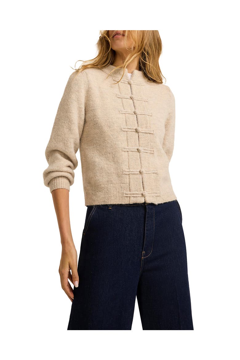 Wool Blend Military Cardigan, Main, color, Neutral