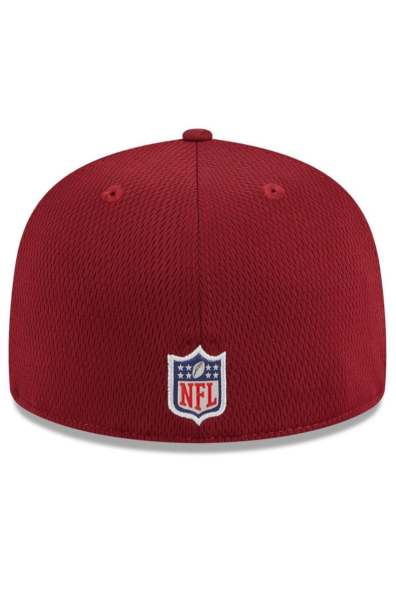 Men's New Era Burgundy Washington Commanders 2023 NFL Training Camp 59FIFTY Fitted Hat, Alternate, color, Burgundy