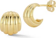 GLAZE JEWELRY Shell Rib Stud Earrings