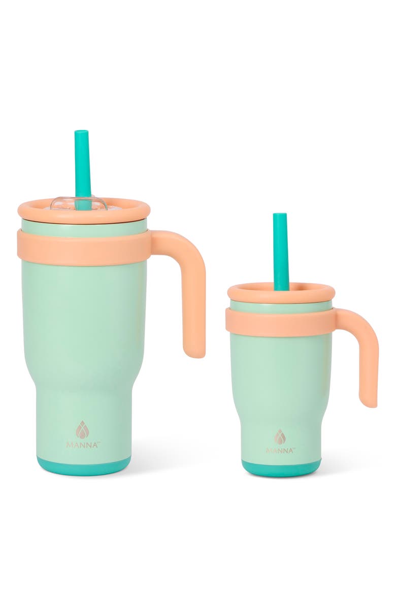 MANNA 2-Pack Stainless Steel Tumblers, Main, color, Green Multi