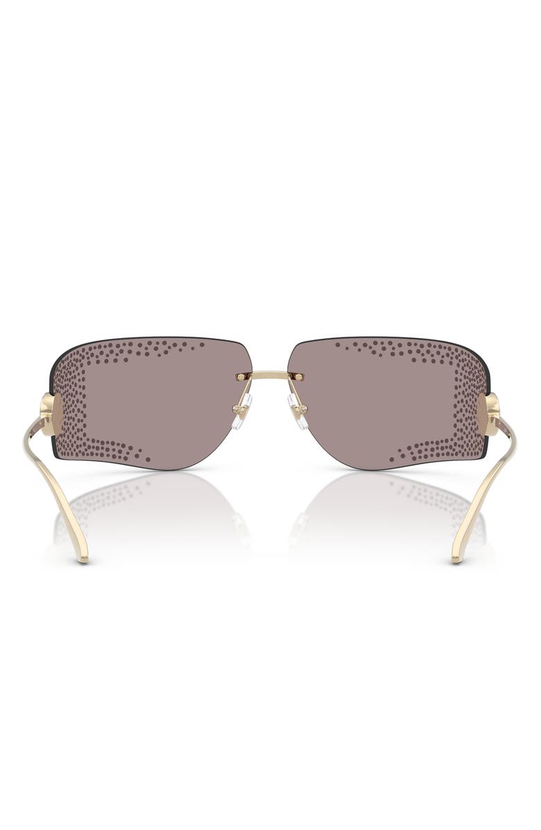 Jimmy Choo 78mm Oversize Pillow Sunglasses, Alternate, color, Pale Gold / Light Purple Brown