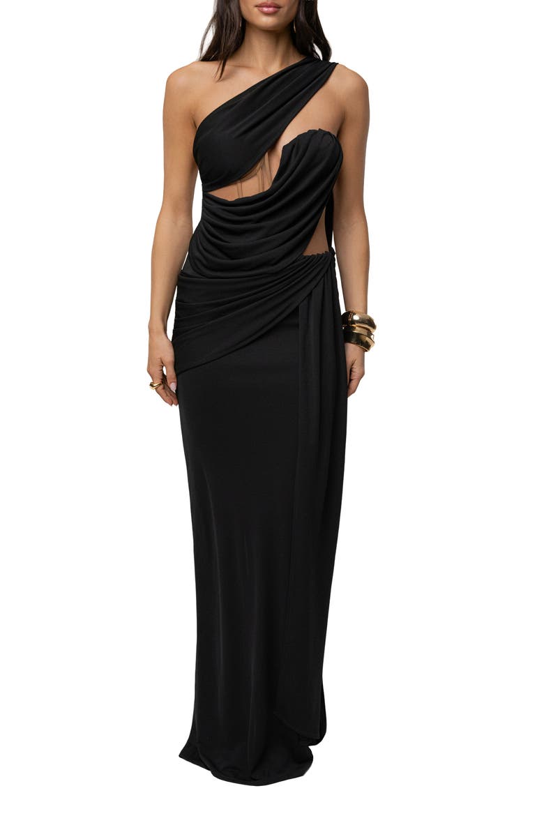 Empress of Hearts Maxi Gown, Main, color, Black