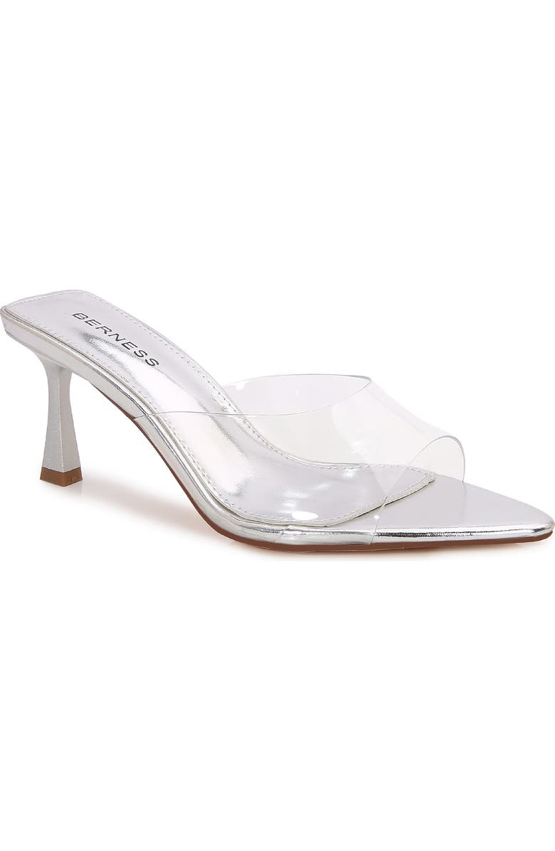 BERNESS Cana Clear Sandal, Main, color, Silver