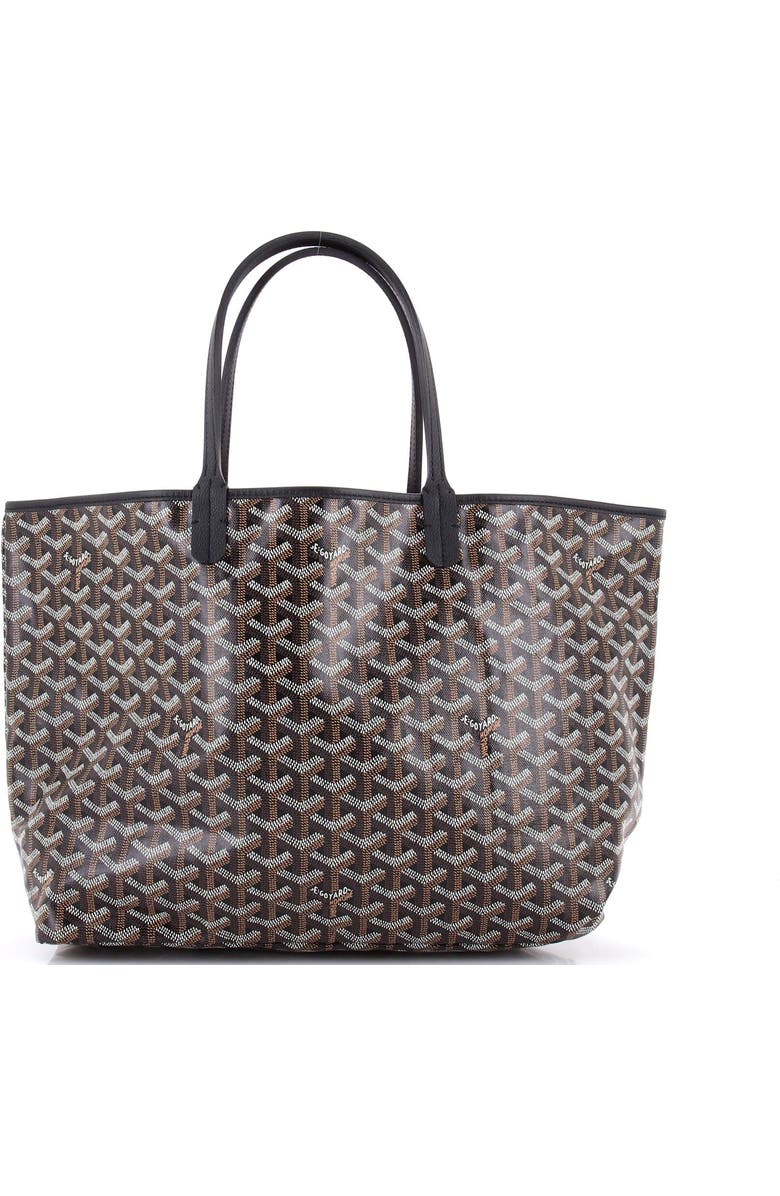 Pre-Owned Goyard Saint Louis Tote Coated Canvas PM, Main, color, Black