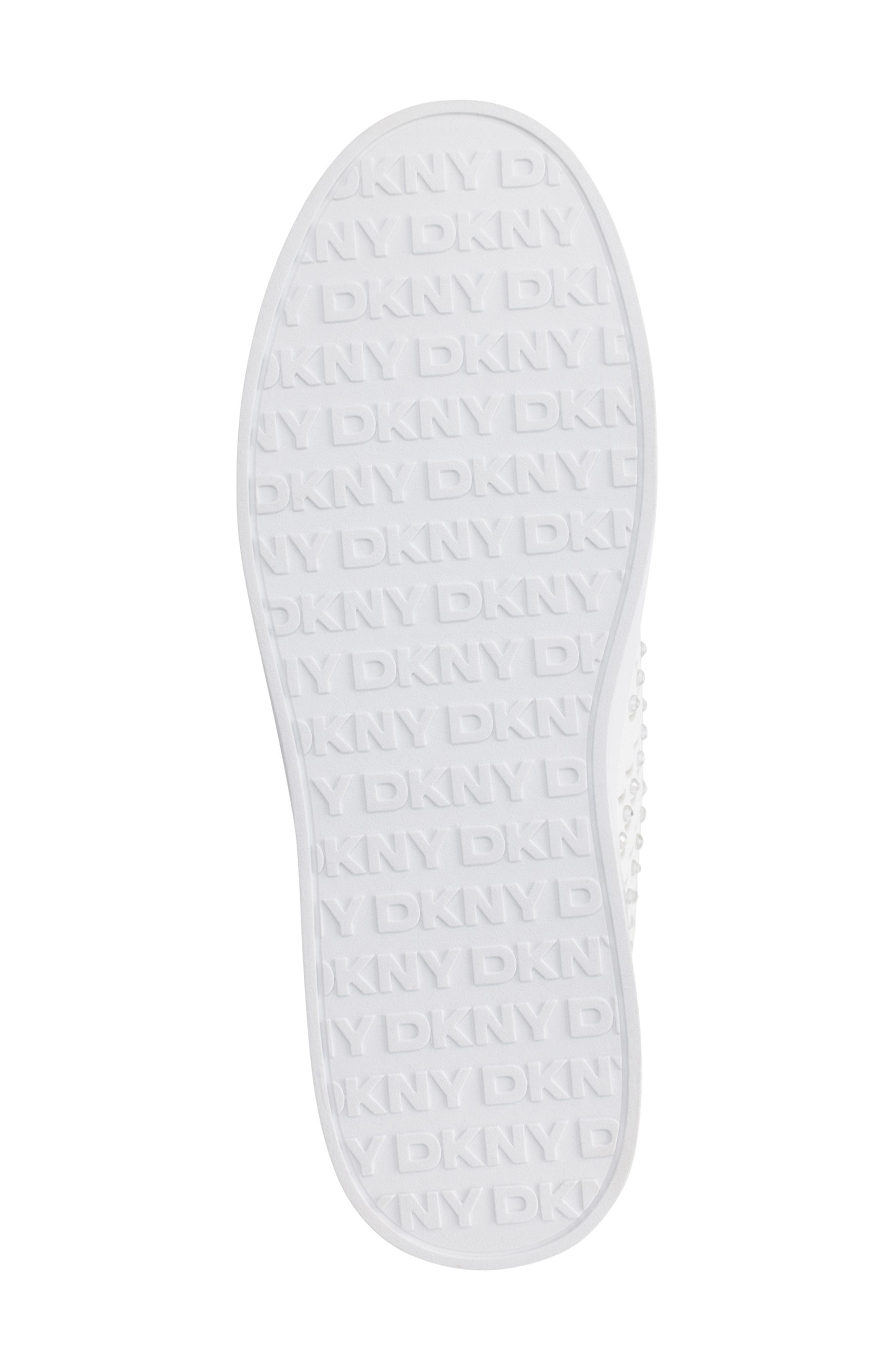 DKNY Maben Rhinestone Sneaker, Alternate, color, Bright White