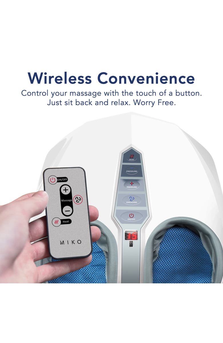 MIKO Shiatsu Foot Massager with Deep Kneading and Heat in White, Alternate, color, White