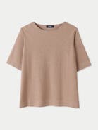 GOBI Mongolian Cashmere Box-Cut Cotton Silk Cashmere Blend T-Shirt