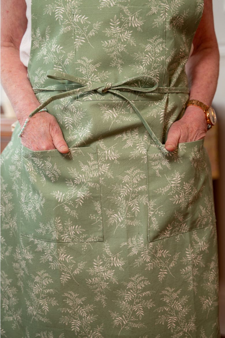 Fern Chef Apron, Alternate, color, Green