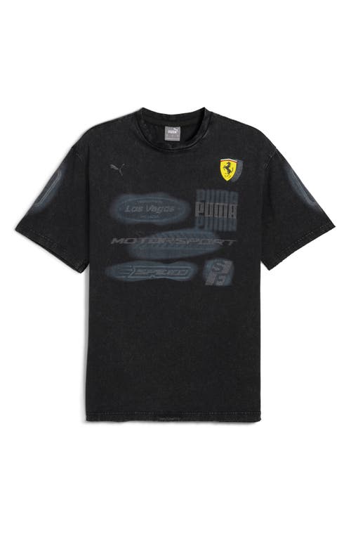 PUMA x Ferrari Race Desert Sun Cotton Graphic T-Shirt in Puma Black 