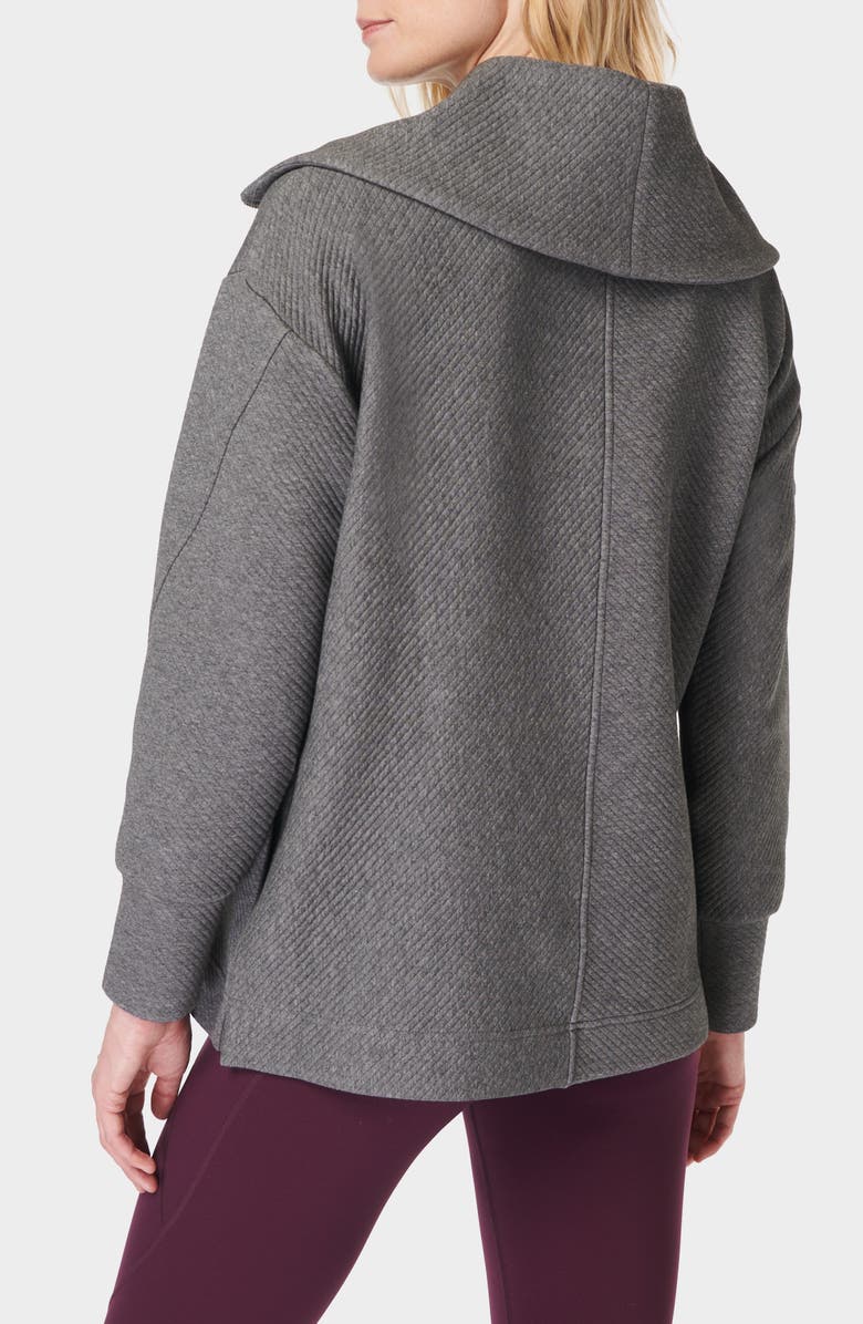 Sweaty Betty Radiant Half Zip Sweatshirt, Alternate, color, Charcoal G