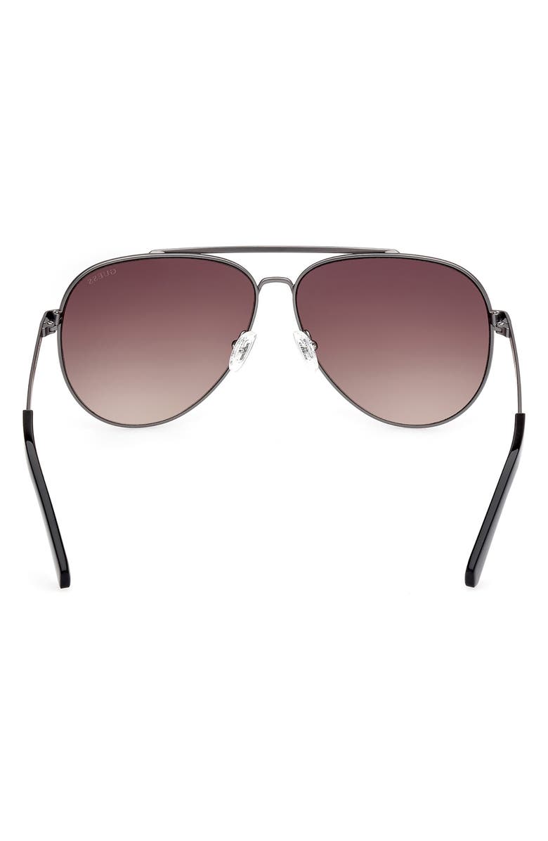 GUESS 62mm Oversize Gradient Aviator Sunglasses, Alternate, color, 