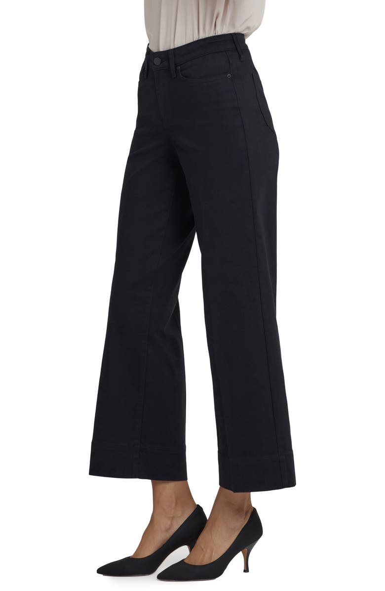 NYDJ Teresa High Waist Wide Leg Ankle Jeans, Alternate, color, Black