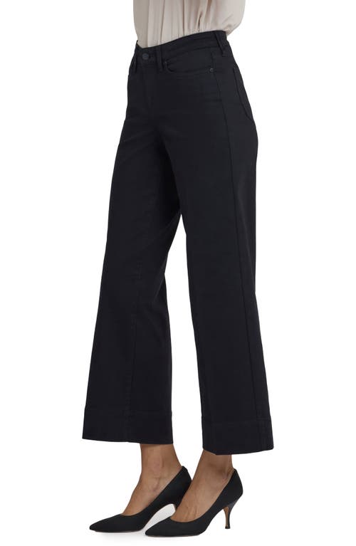 Nydj Teresa High Waist Wide Leg Ankle Jeans In Black