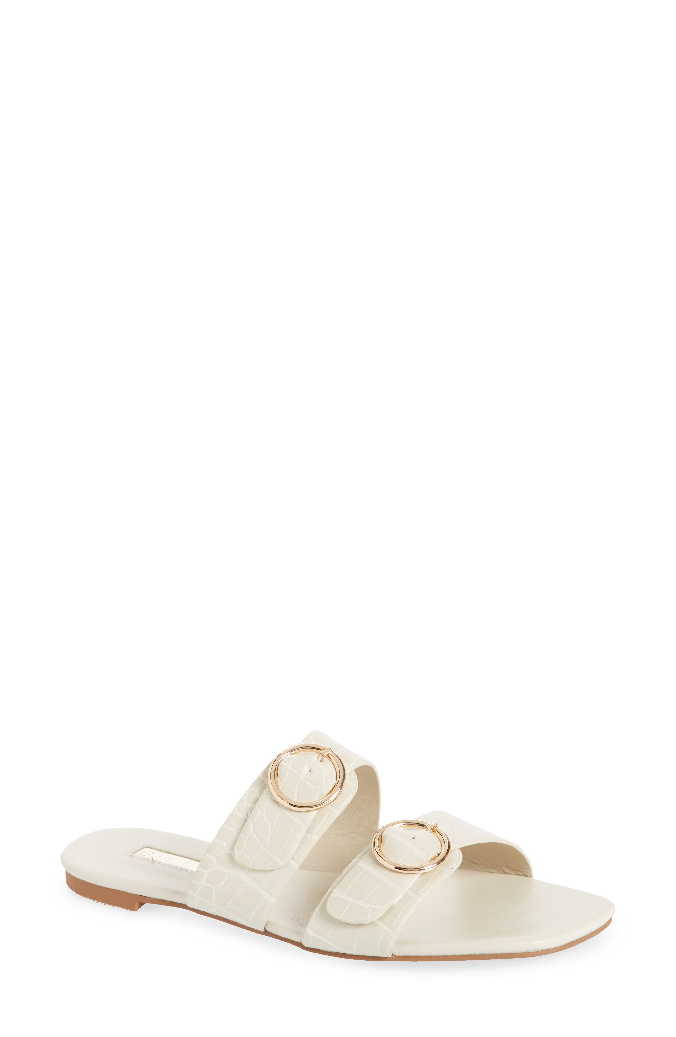 Billini Alaia Snakeskin Embossed Slide Sandal, Main, color, 