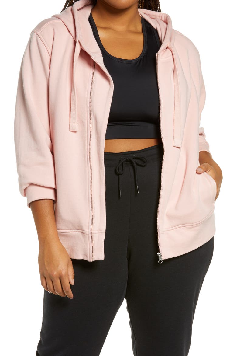 West Coast Women's Asymmetrical Zip Hoodie, Main, color, PINK SILVER