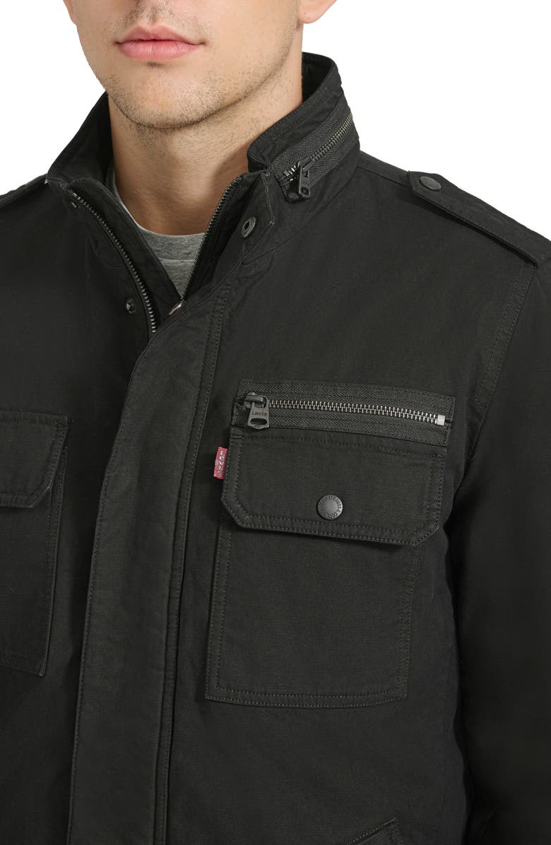 Levi's<sup>®</sup> Washed Cotton Utility Jacket, Alternate, color, Black