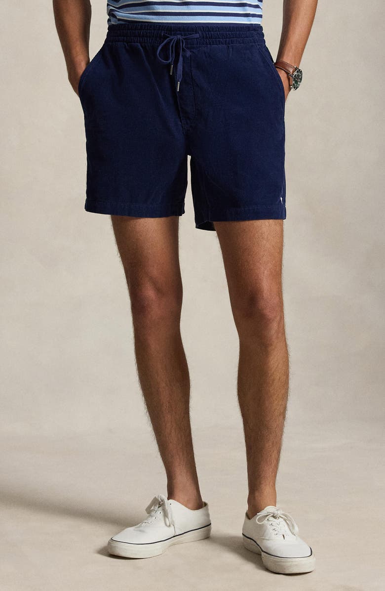 Polo Ralph Lauren Prepster 6-Inch Corduroy Drawstring Shorts, Alternate, color, Newport Navy