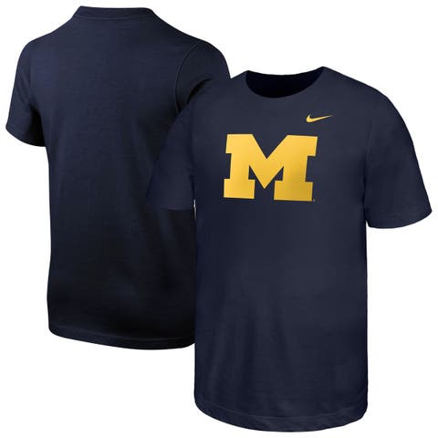 Youth Nike Navy Michigan Wolverines Logo T-Shirt