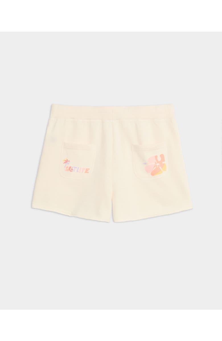 Salt Life Salty Mind Ocean Washed Fleece Short, Alternate, color, Ivory