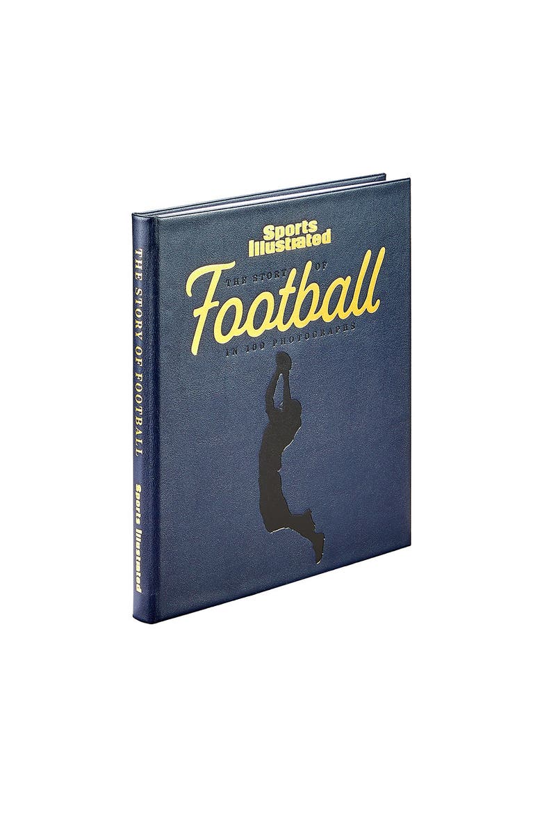 The Story of Football Leather Coffee Table Book, Alternate, color, Navy