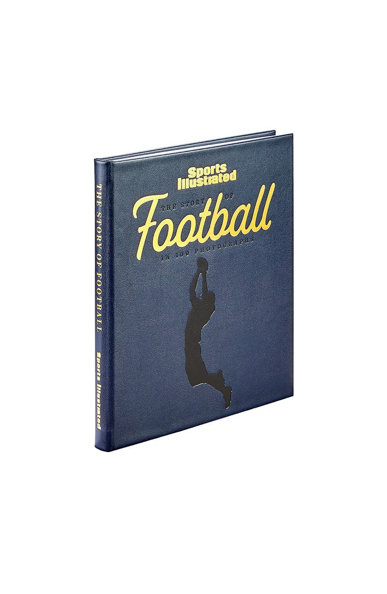 Graphic Image The Story of Football Leather Coffee Table Book, Alternate, color, Navy
