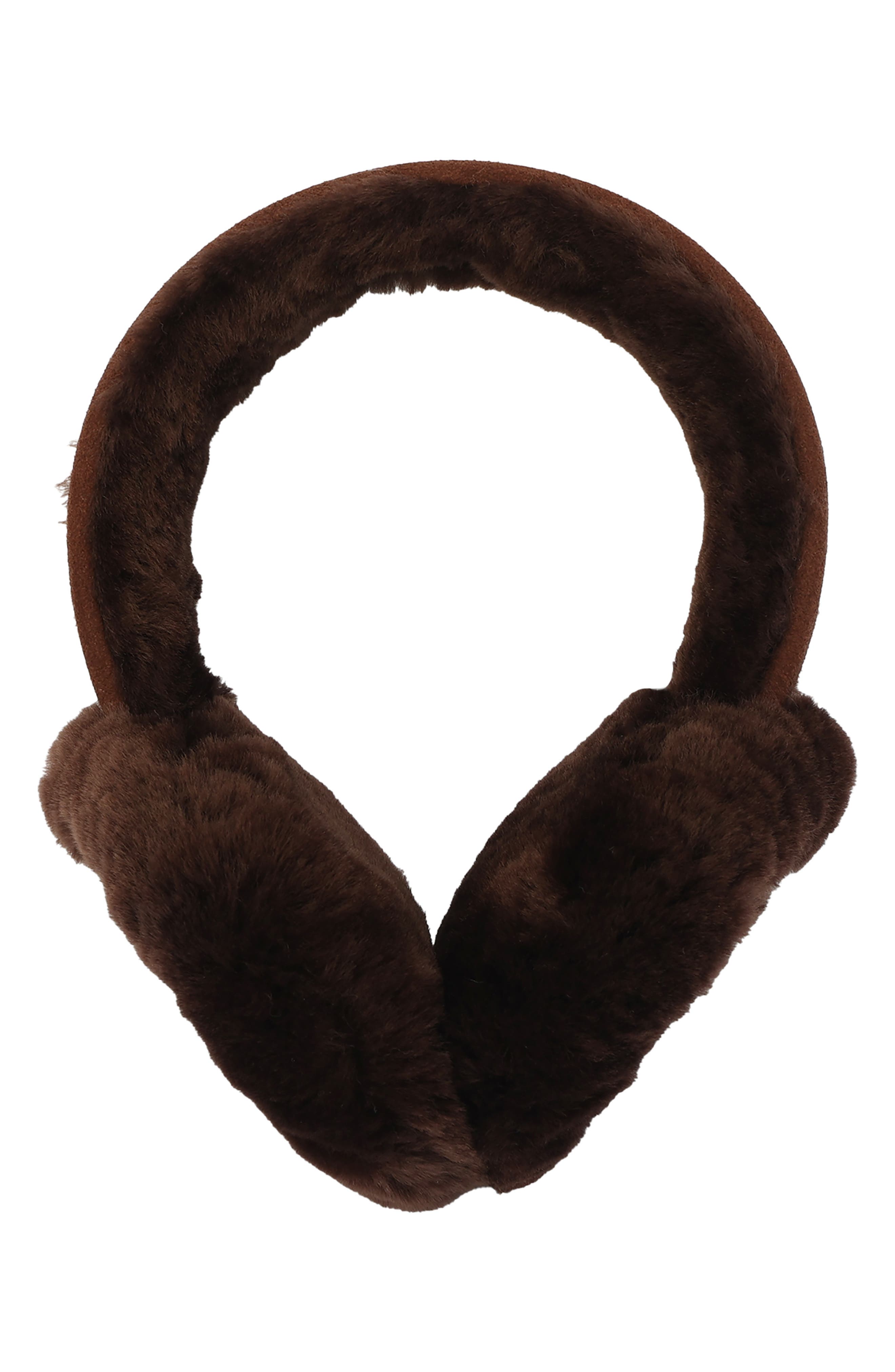 Logo Embroidered Genuine Shearling Earmuffs