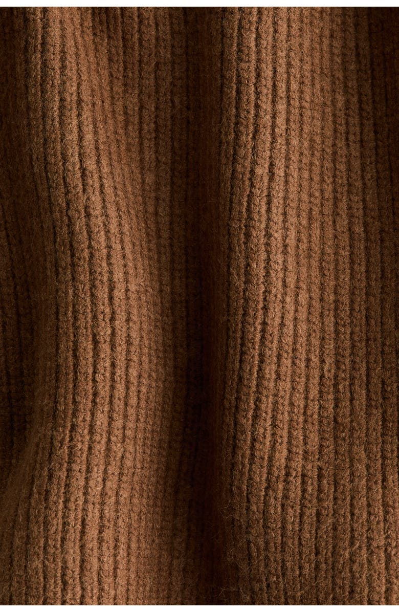 H&M Rib-knit Turtleneck Jumper, Alternate, color, Brown
