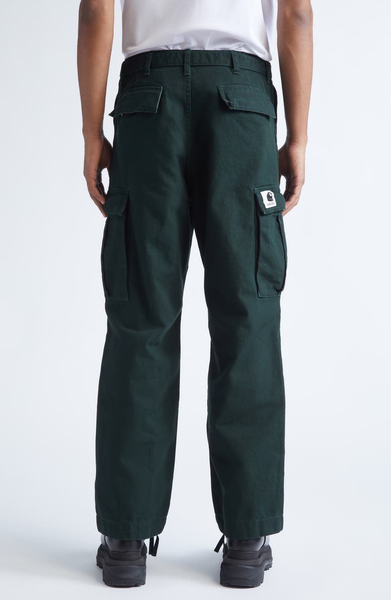Sacai Carhartt WIP Duck Canvas Cargo Pants, Alternate, color, Green