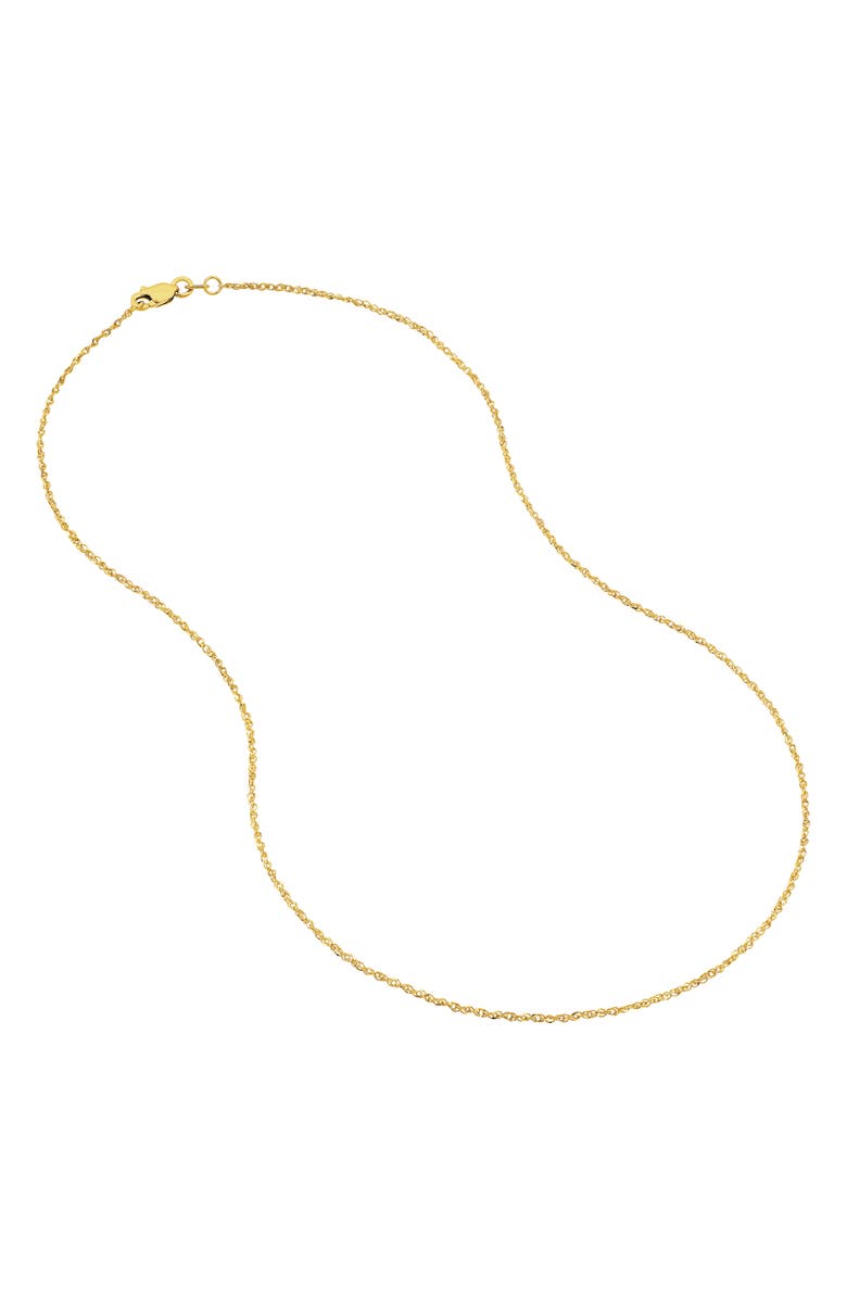 HAWLEY ST 14K Yellow Gold Singapore Sparkle Chain Necklace, Alternate, color, 