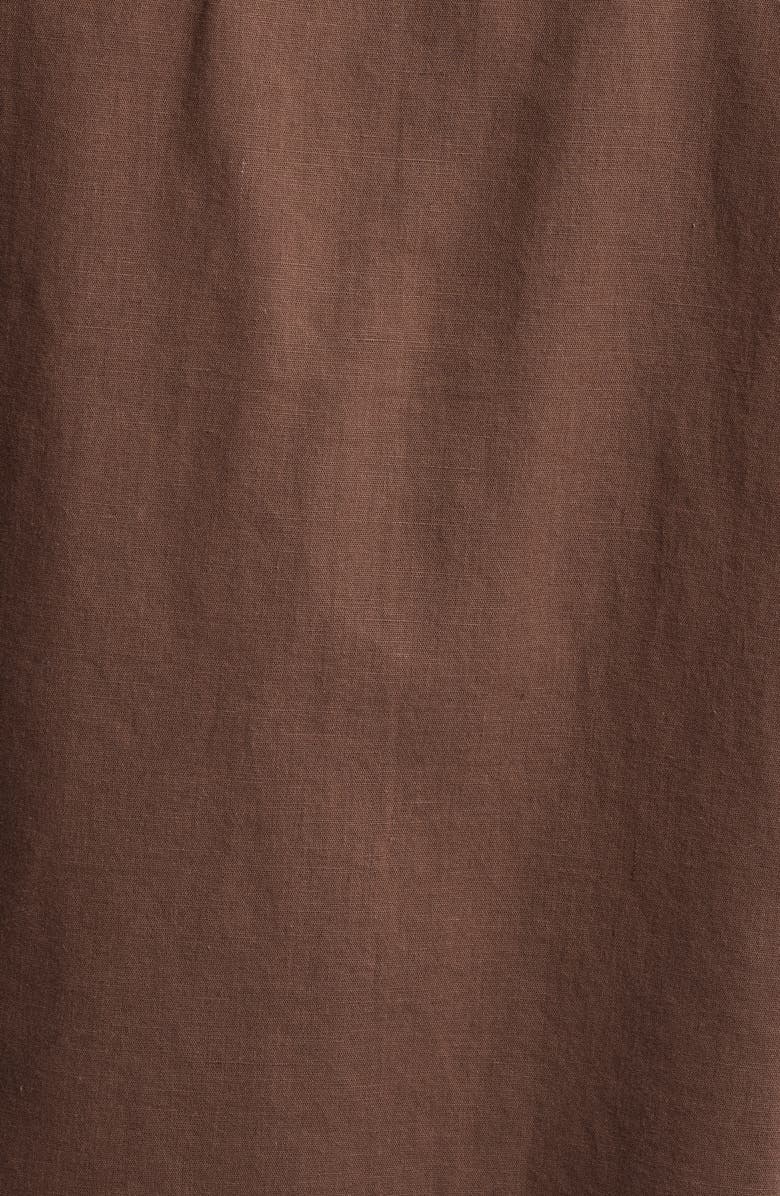 Obey Frances Cotton & Linen Camp Shirt, Alternate, color, Dark Java Multi