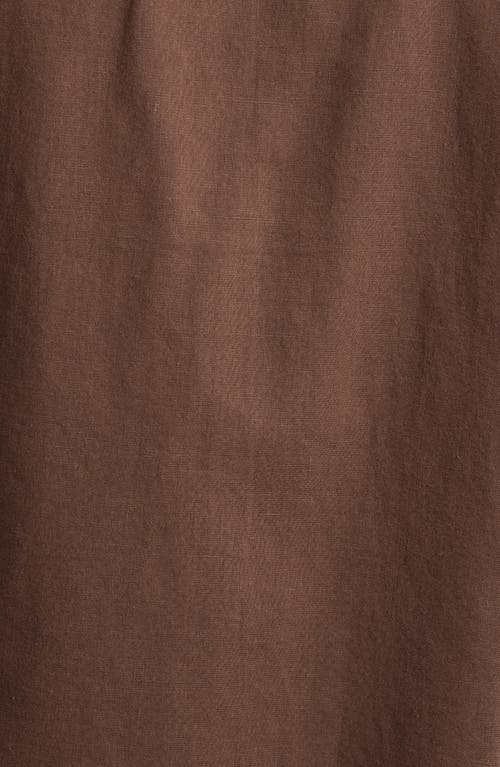 Shop Obey Frances Cotton & Linen Camp Shirt In Dark Java Multi