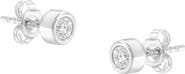 Haus of Brilliance 10K Gold 1/4 Ct Diamond Bezel Stud Earrings