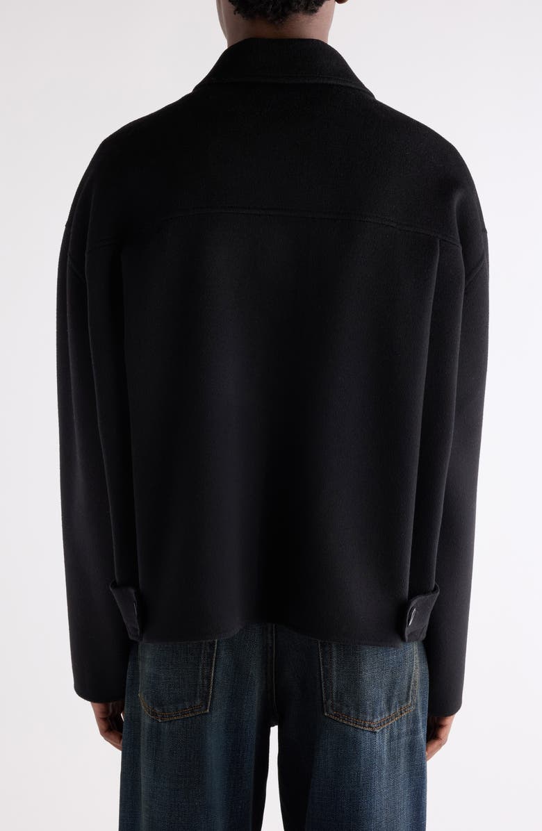 Acne Studios Doveo Double Face Wool Flannel Jacket, Alternate, color, Black