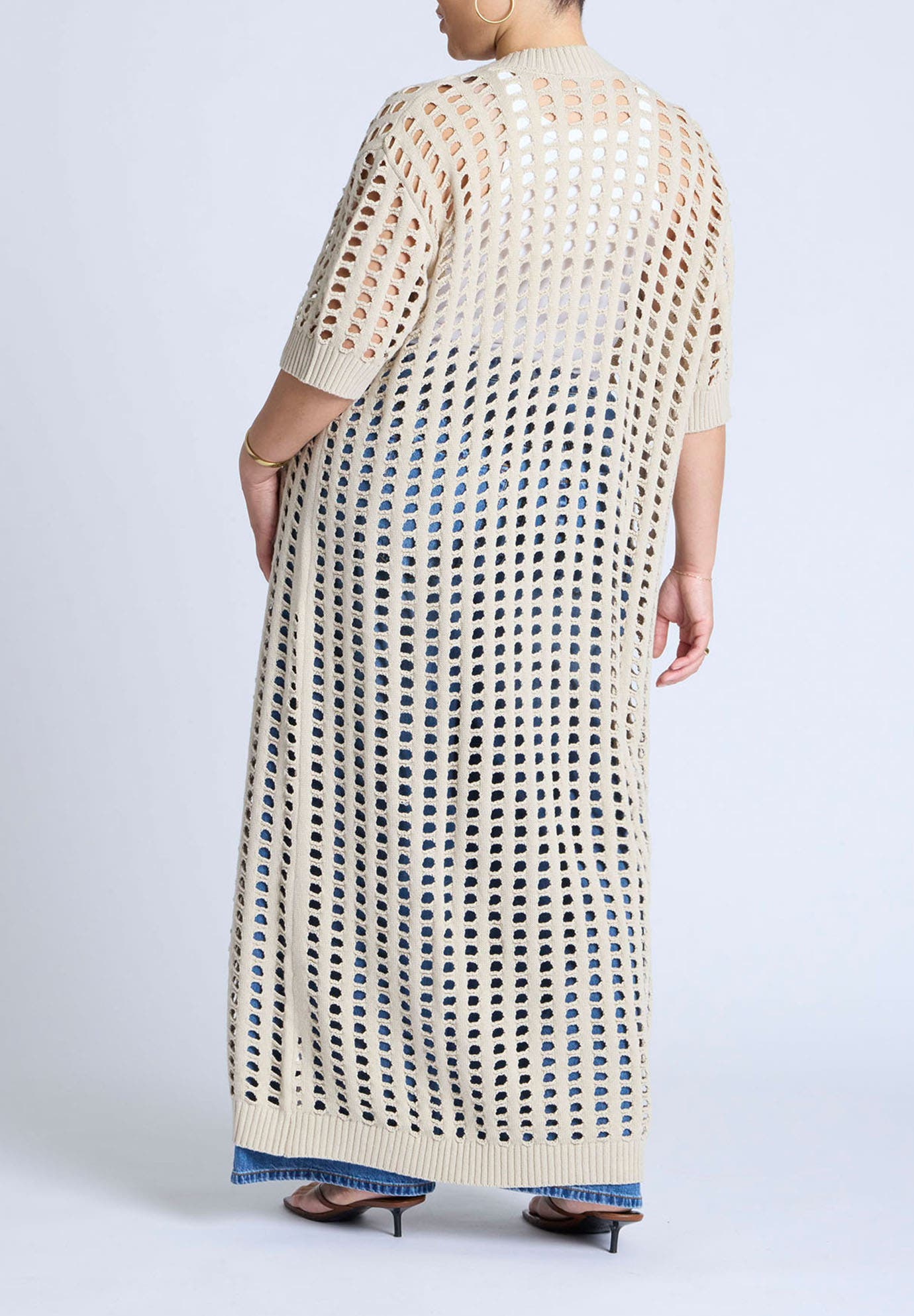 Open Stitch Cardigan Duster - image 2