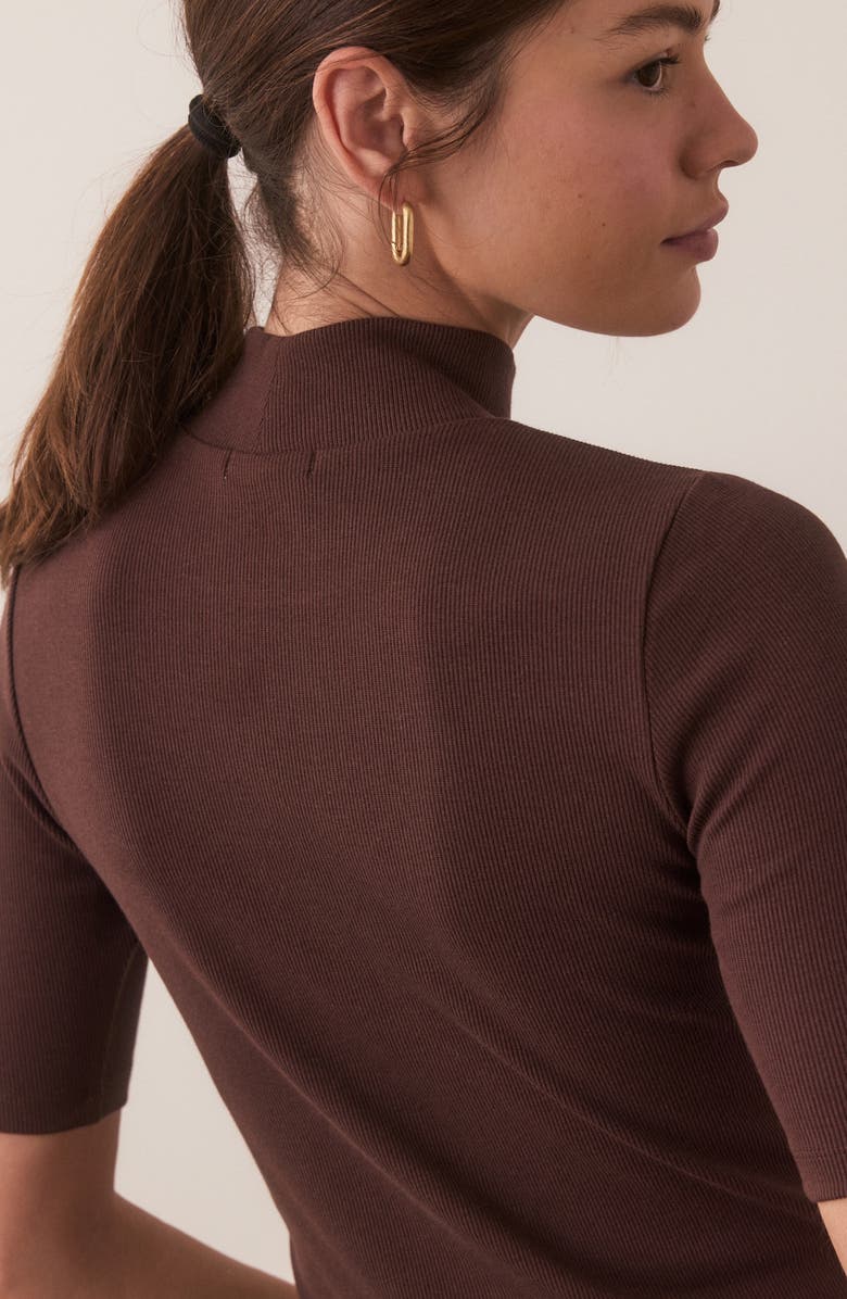 Marine Layer Lexi Mock Neck Rib Top, Alternate, color, 