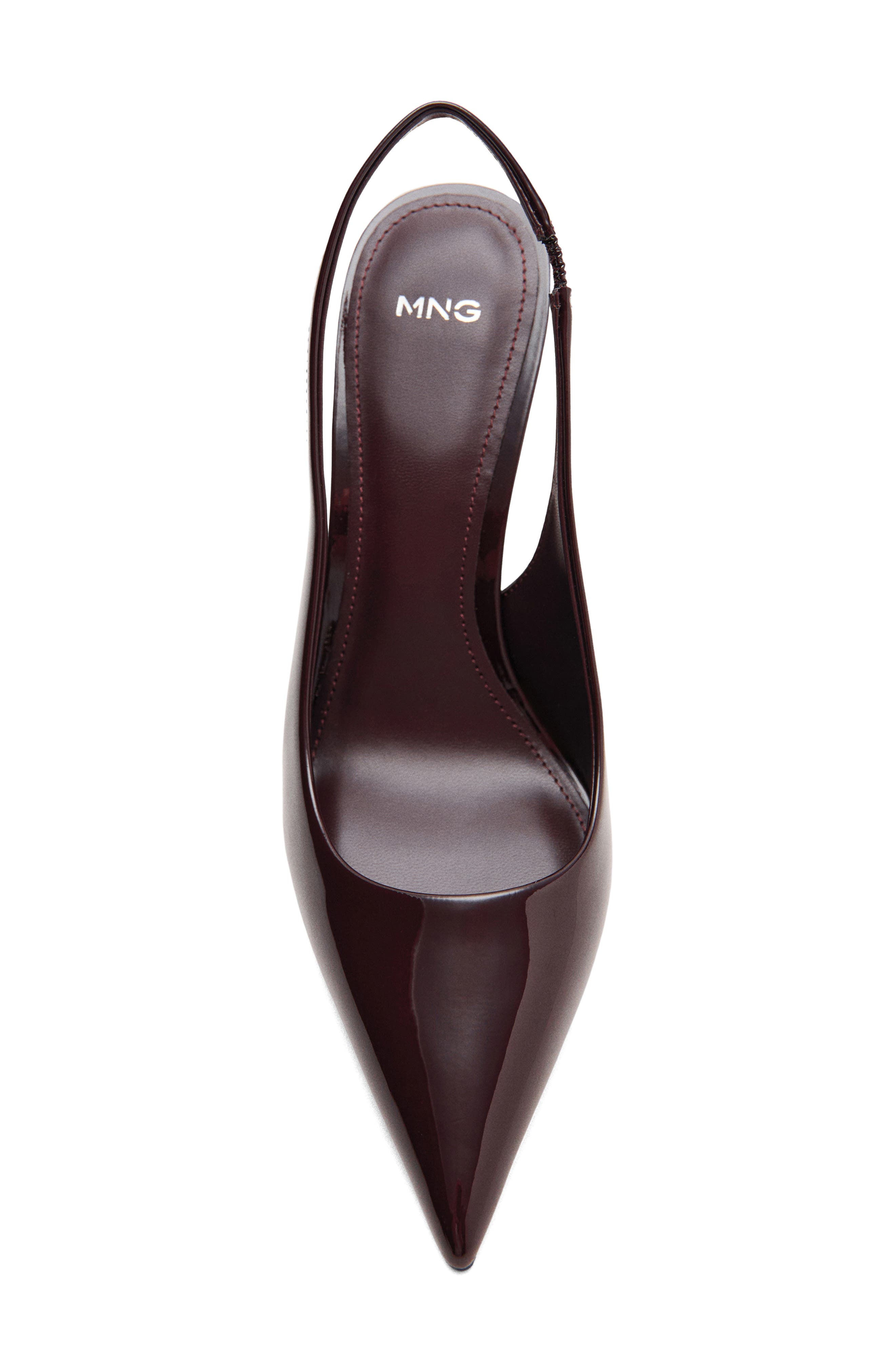 Mica Pointed Toe Slingback Pump, Alternate, color, BURGUNDY