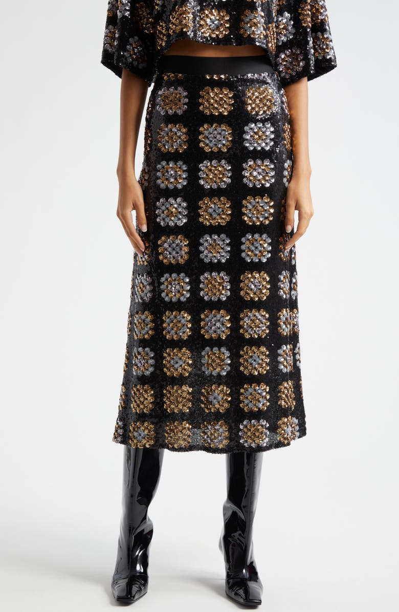 Smythe Sequin Midi Skirt, Main, color, 