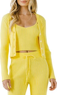 Endless Rose Ribbed Crop Cardigan