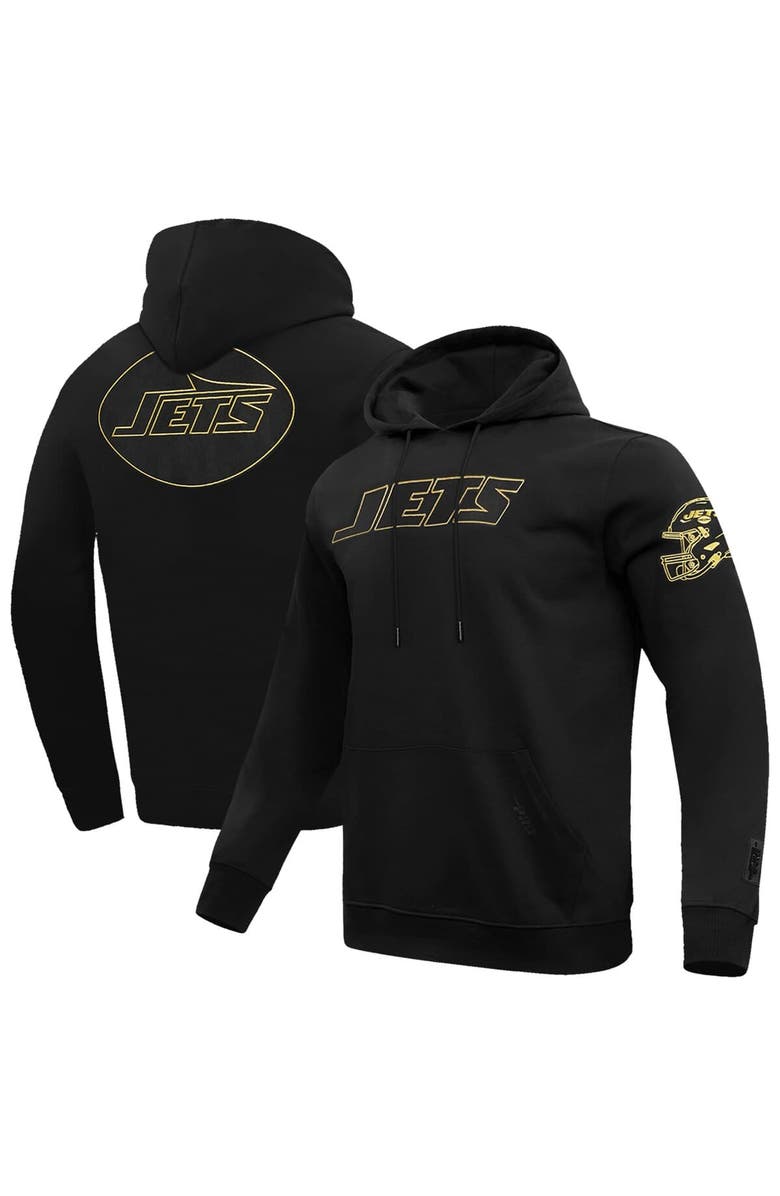 PRO STANDARD Men's Pro Standard Black New York Jets Classic Chenille Pullover Hoodie, Main, color, Black