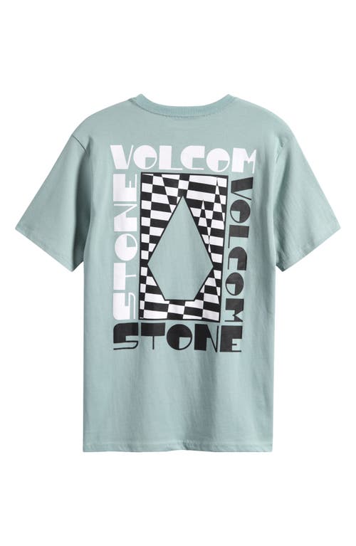 Volcom Kids' Cornerstone Cotton Graphic T-shirt In Blue