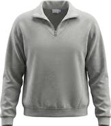 Noni Daily Striped Collar Half Zip Cotton Spandex Sweater