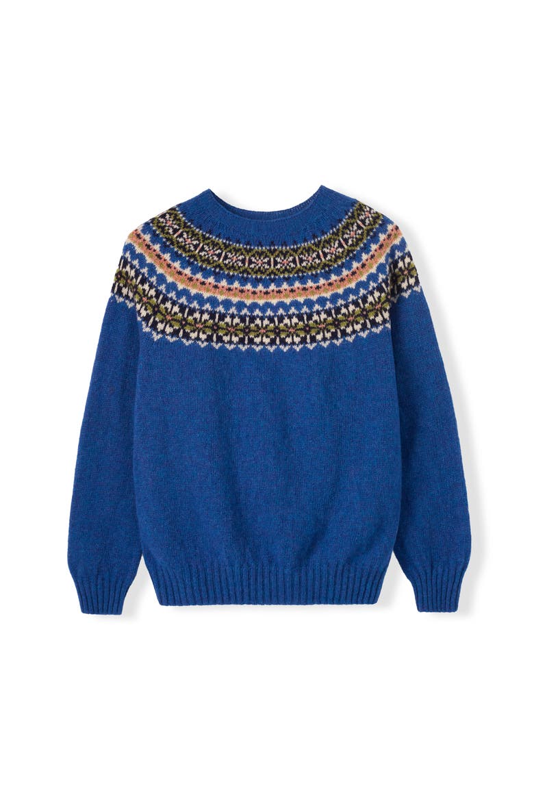 Highlands Crew Neck Sweater, Alternate, color, Cobalt