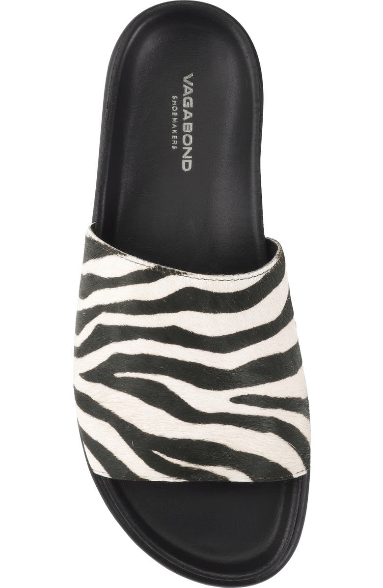 Vagabond Shoemakers Effie Genuine Calf Hair Slide Sandal, Alternate, color, Black/ White