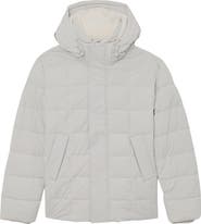 Reiss Quilted Jacket with Faux Shearling Lined Hood